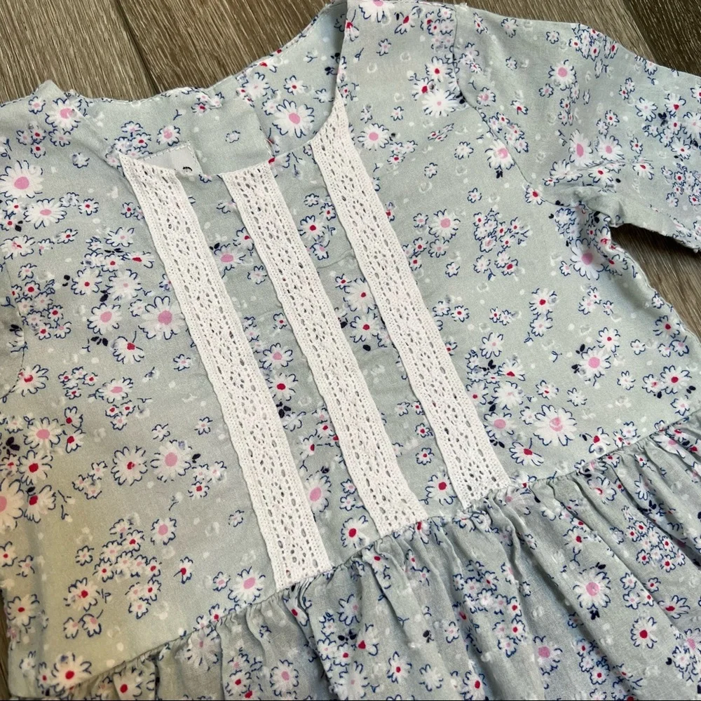 PIPPA & JULIE 2PC OUTFIT PEPLUM TOP NAVY LEGGINGS 24MO